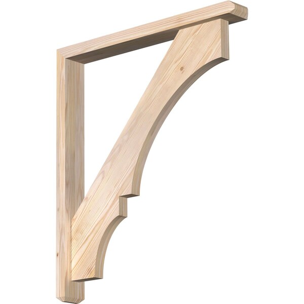 Ekena Millwork Balboa Craftsman Smooth Bracket w/ Offset Brace, Douglas Fir, 3 1/2"W x 28"D x 32"H BKT0402X28X32BOA04SDF - main
